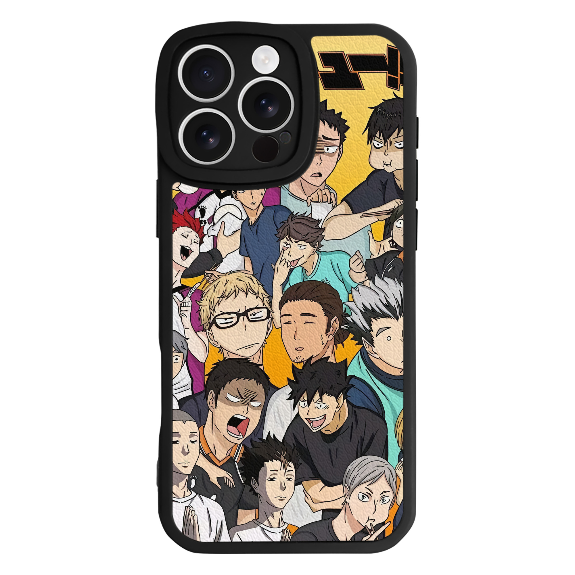 （画像用） ハイキュー!! Haikyu!! 【iPhone 16シリーズ対応】シリコンスマホケース（レザー調） 材質：シリコン